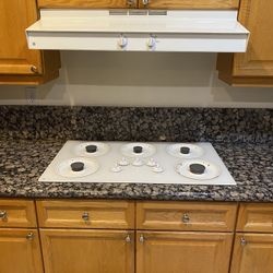 GE Profile Gas Cooktop and Hood