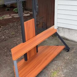 Modern rolling TV stand 