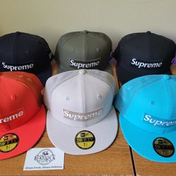 Supreme Box Logo New Era Fitted Hats Ss23