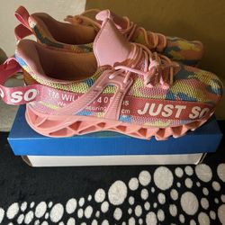 Just So So Women's Camouflage Pink Lace Up Low Top Running Sneakers Shoes