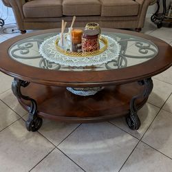 Coffee table and 2 side tables