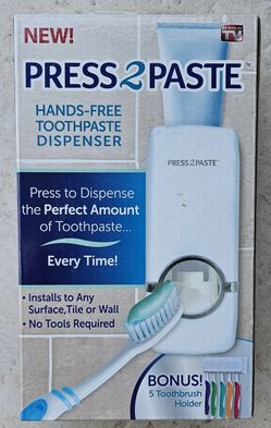 New- Toothpaste Dispenser And Toothbrush Holder