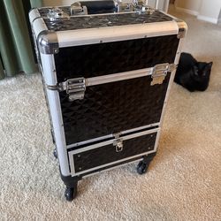 Professional Rolling Makeup Train Case