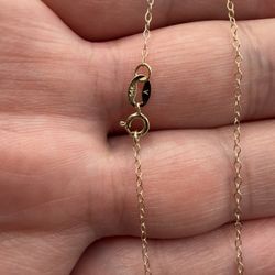 14K Solid Gold Round Cable Chain, Dainty Layering Necklace, Delicate Everyday Jewelry