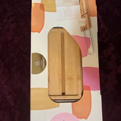 Bath Caddy Made With Bamboo & Blackberry Prosecco Bubble Bath Set