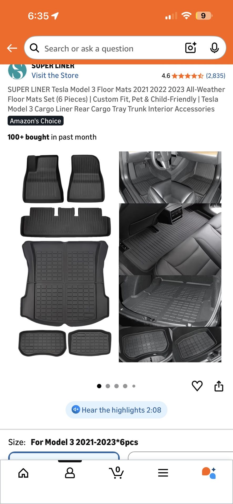 Tesla Model 3 Floor Mats And Accessories Bundle Or Separate