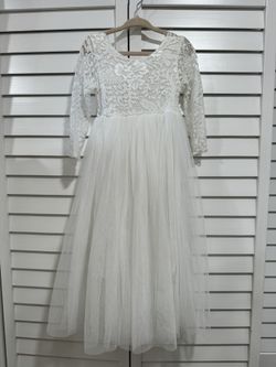 Flower Girl Long Sleeve Lace Dress Toddler 2T