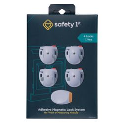 Safety 1st Adhesive Magnetic Lock System, 4 Locks And 1 Key