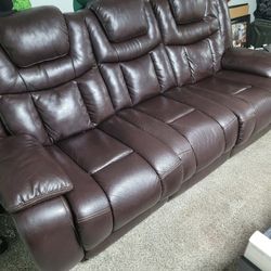 Leather Couch and Love seat