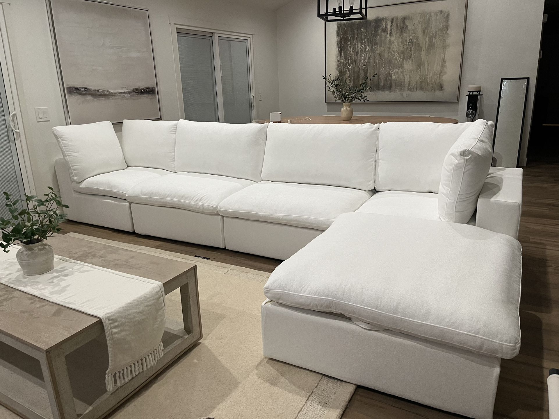 🤍New! White Cloud 4pc Sectional Couch