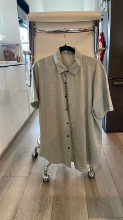 Coofandy Light Gray Short Sleeve Button-Up Shirt
