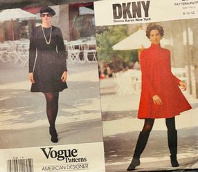 Vintage Vogue 2746 DKNY Donn Karan New York Dress Pattern Sizes 8-12 Uncut Rare Find