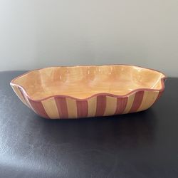 Gail Pittman Sienna Red and Orange Ruffled Bowl