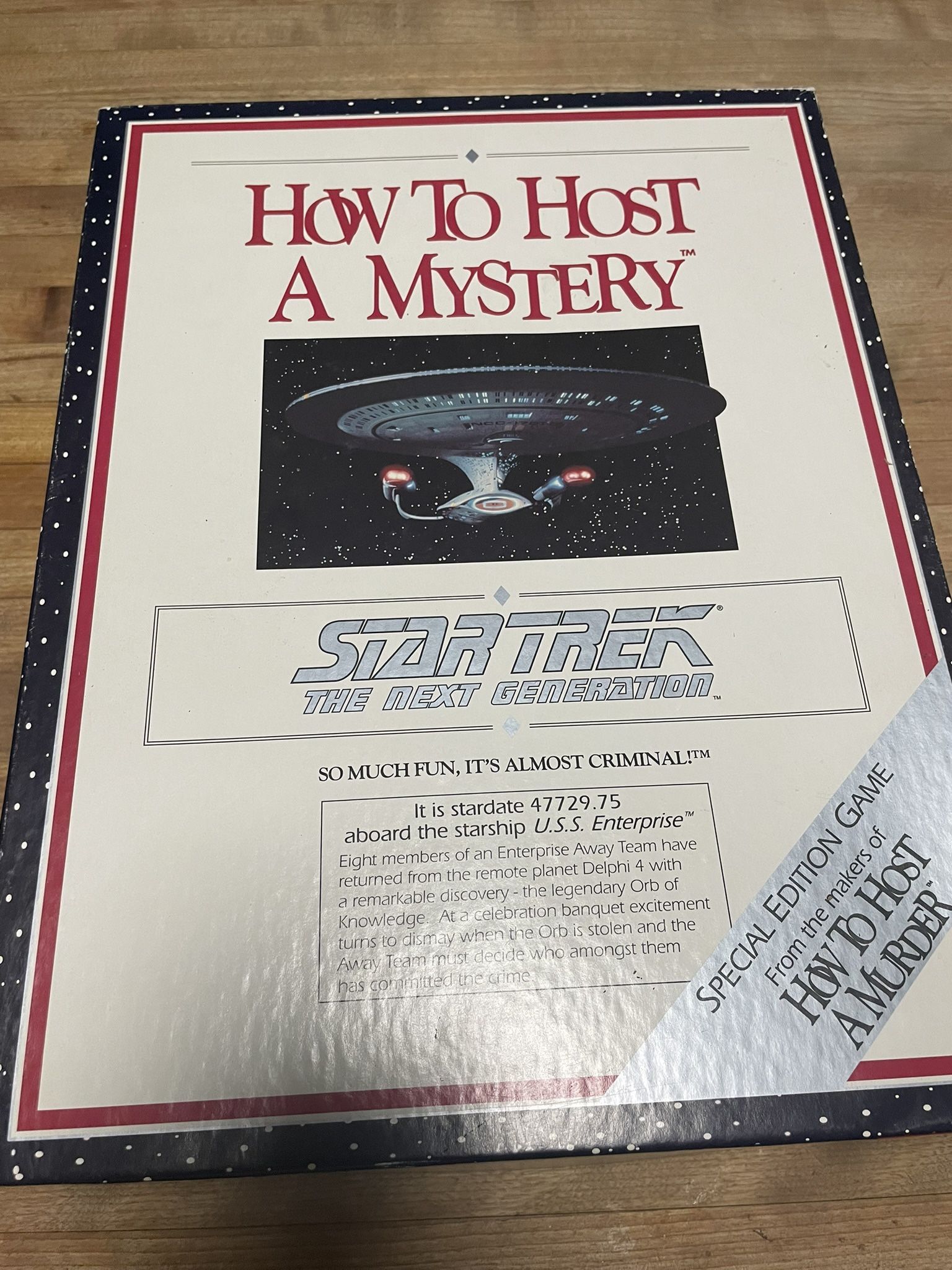 1992 Star Trek How To Host A Mystery Board Game New 