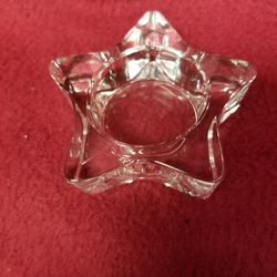 Star Shaped Glass Tealight Holder With 7 Tealights