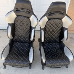 TANAKA Racing Seats, Reclining Bucket Seat with Racing Harness for Infinity G35