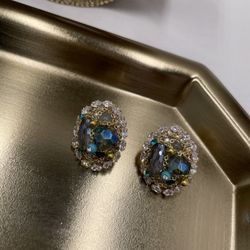 New Crystals Studs Earrings, Valentines Gift For Her 