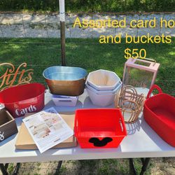 Assorted Card Holders & Containers