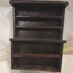 VINTAGE HAND CRAFTED WOODEN HUTCH