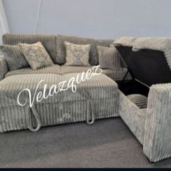 
✅️✅️"3-Piece Convertible Sectional
Reversible Storage Sofa + Reversible Sofa with Pull-Out Bed + USB Port"✅️✅️