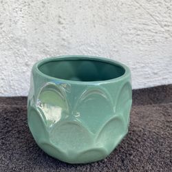 Green Ceramic Planter Pot.