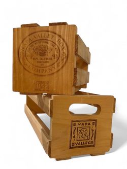 Napa Valley Box Company Wooden CD Crates – Set of 2