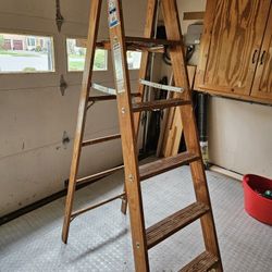 Vintage Wooden Ladder 