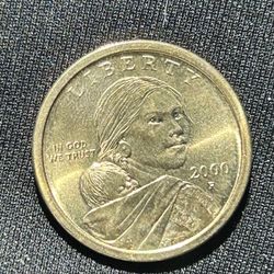 2000-p Gem Native American Sacagawea Dollar High Grade