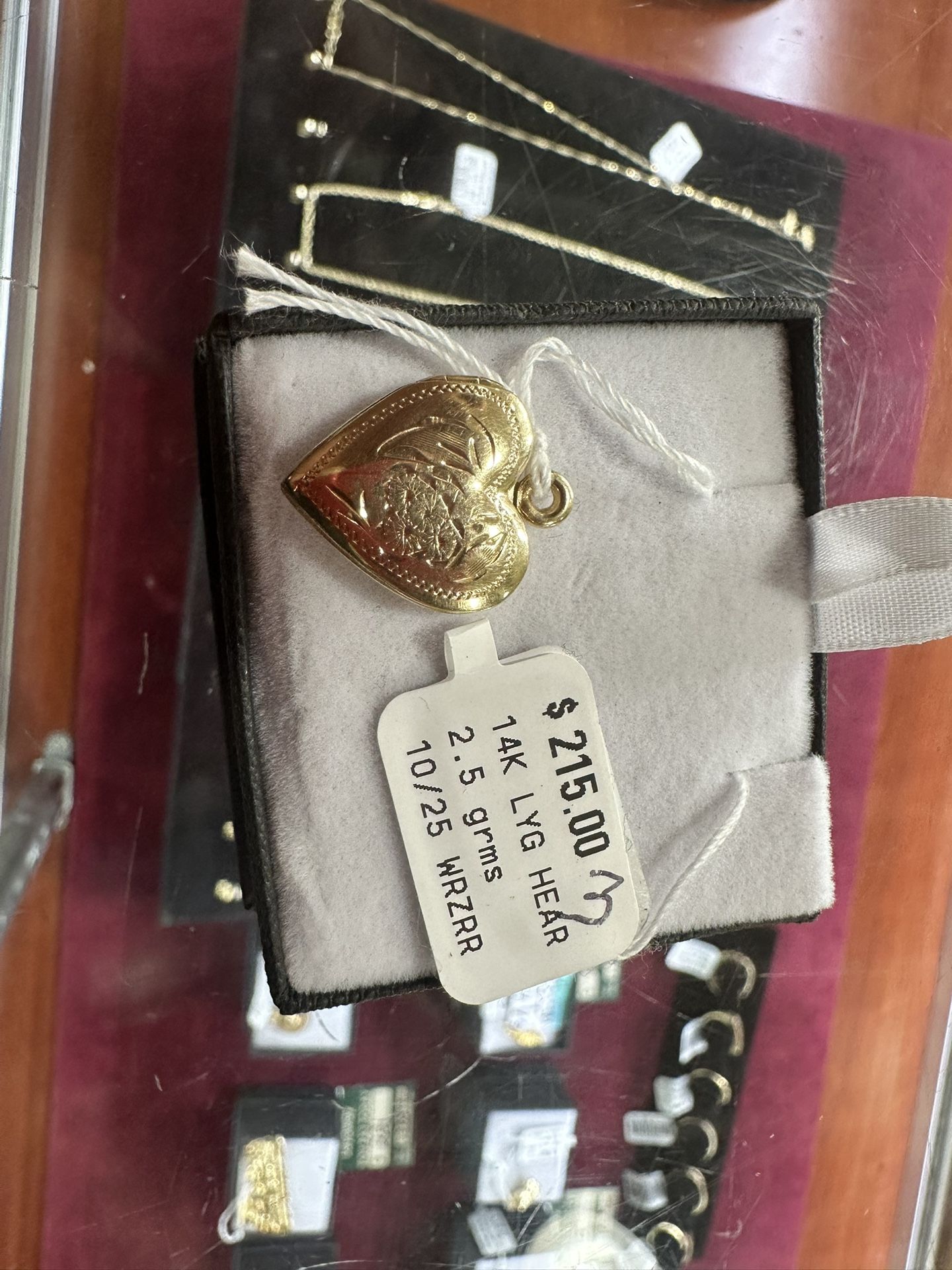 Gold Heart Pendant For Sale!