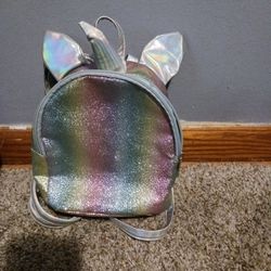 Unicorn  With Ears Glitter Purse/ Backpack For Girls