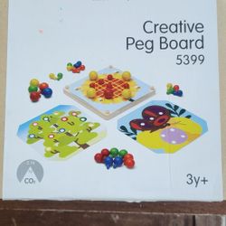 Plan Toys Creative Peg Board Wood Motos Skills