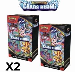 ⚡ 2x Pokémon: Chaos Rising Booster Bundles