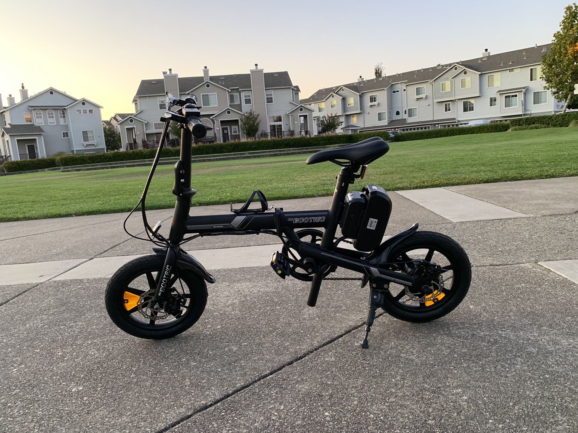 SWALLOW 14inch Fat Tire Portable & Folding Electric Bike-Matt Black 2019 New Model