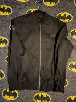Brixton Black Full-Zip Bomber Jacket