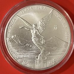1 OZ Silver 2021 PLATA PURA Mexican Libertad Mint
