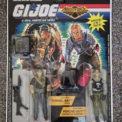 Vintage Hasbro G.I. Joe NightForce Tunnel Rat Psyche-Out Toys R Us Exclusive Set GI Joe