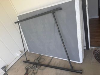 Full Size Mattress & Bed Frame/Base  Clean and in good condition. Includes the full-size mattress and the black metal bed frame/base shown in the pict