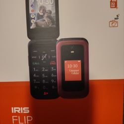 Unlocked 4G LTE Consumer Cellular Iris Flip phone
