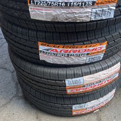 LT 225/75/16 Arroyo Tires