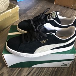 Puma Suede Classic Black / Grey Mens 11