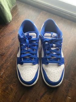 Nike Dunk Low White Hyper Royal - Men's 9.5