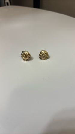 14k Gold Nugget Earrings