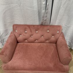 Pink Velvet Mini Sofa