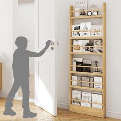 6 Tier Behind The Door Bookshelf
