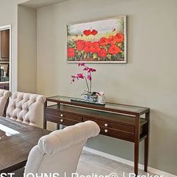 Glass Top Console Table
