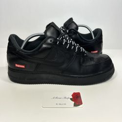 Supreme x Nike Air Force 1 Low Box Logo ‘Black’ (CU9225 001) Shoes Size: 12 M