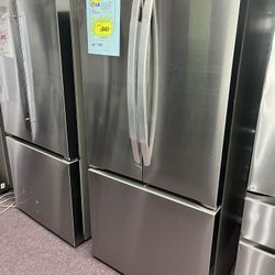 Refrigerator, LG New Open Box 33” W French Door Fridge 