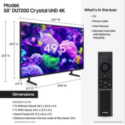 Samsung 50" Class RU7100 Smart 4K UHD TV (2019)