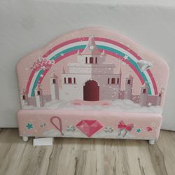 Delta Children Princess Upholstered Twin Bed, Pink
