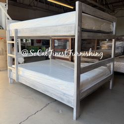 New Full Bunk Bed With Mattresses 
